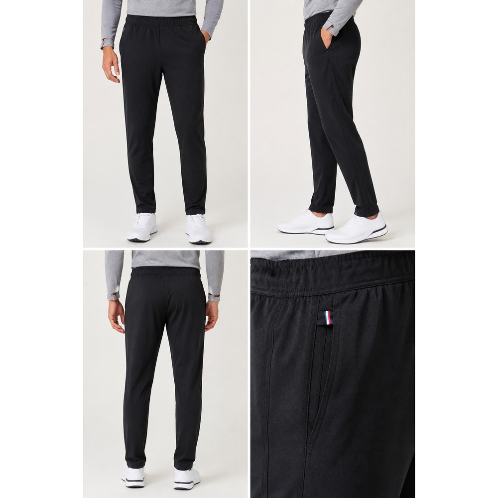 Fourlaps RE-UP Performance Pants Mens Medium Black Stretch Athletic Golf 1073